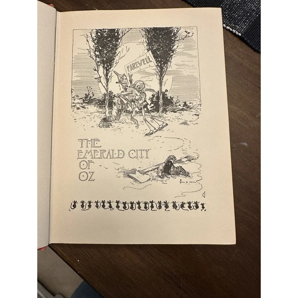 1910 The Emerald City Of Oz  L. Frank Baum - Reilly & Lee Antique Hardcover Book